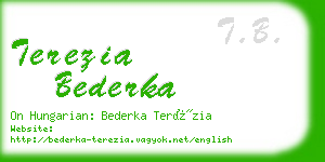 terezia bederka business card